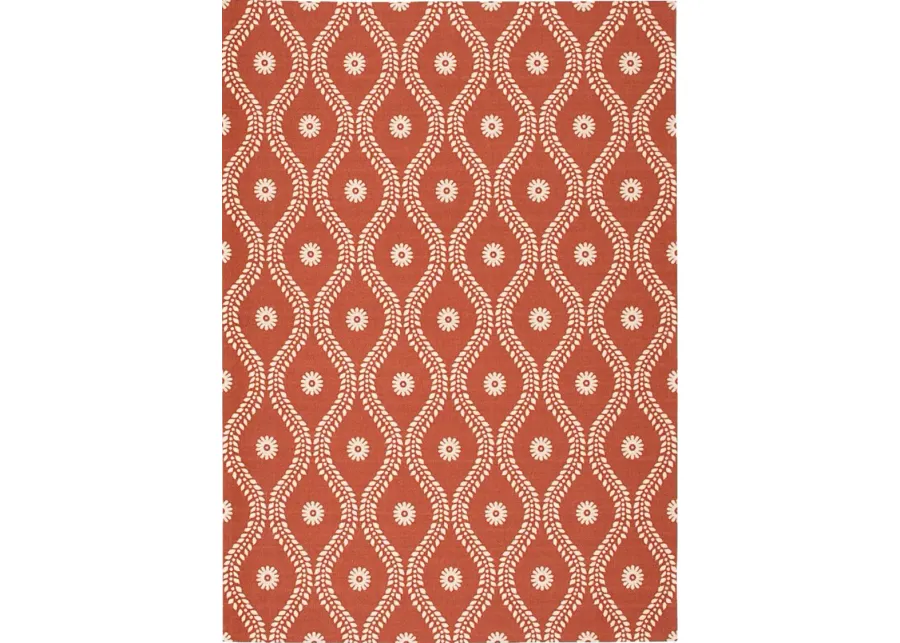 Lalitha Rust 8' x 11' Indoor/Outdoor Rug