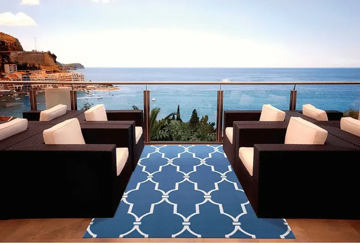 Taliya Navy 8' x 11' Indoor/Outdoor Rug