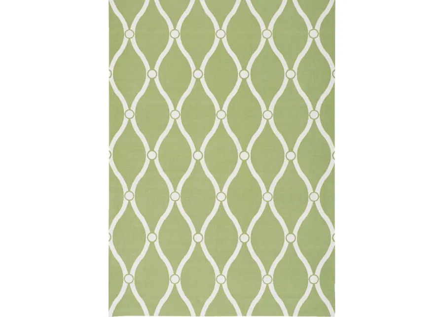 Nabella Green 8' x 11' Indoor/Outdoor Rug