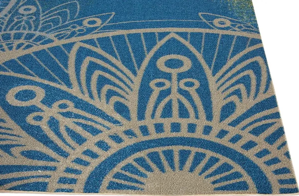 Narely Blue 8' x 11' Indoor/Outdoor Rug