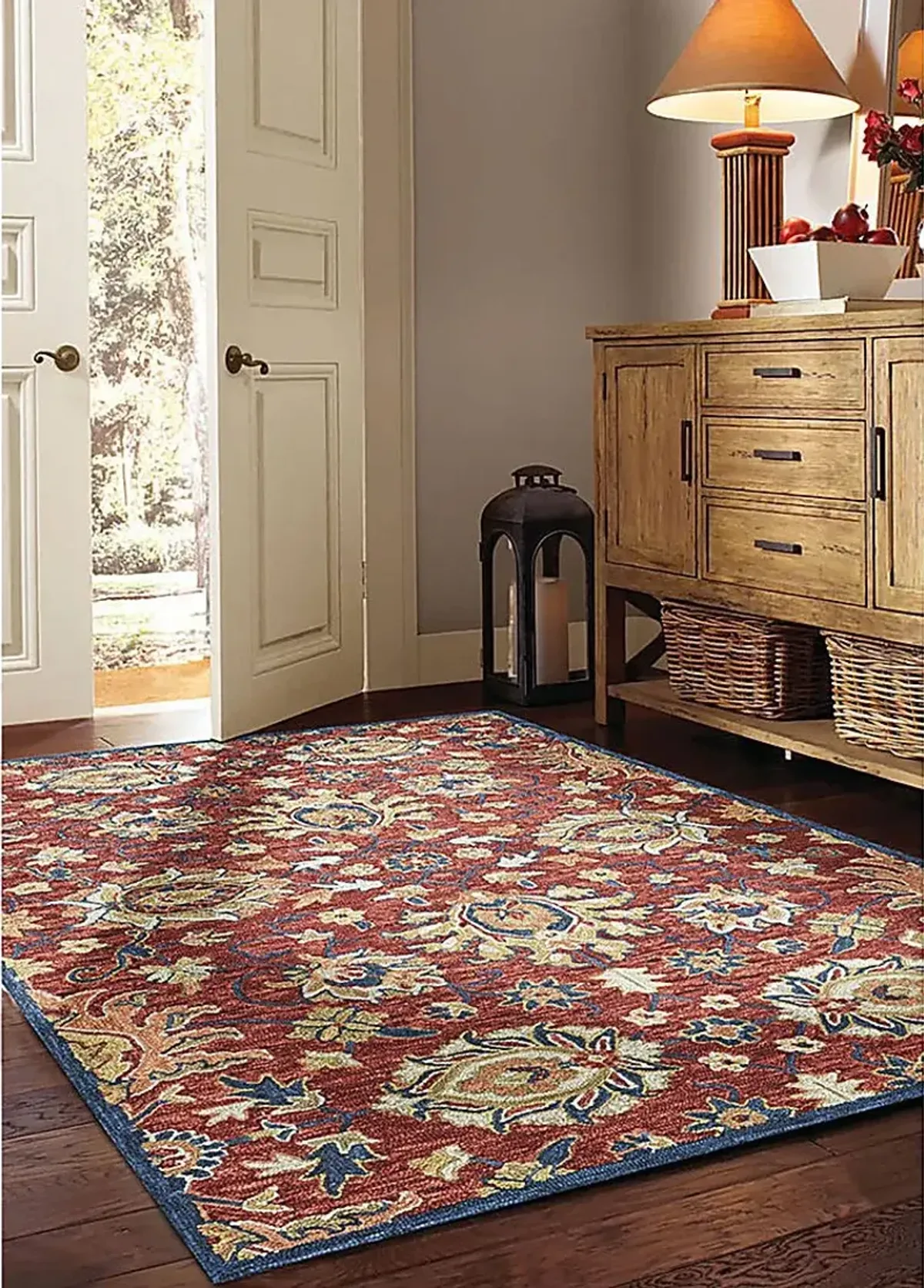 Virsend Multi/Blue 5' x 8' Rug