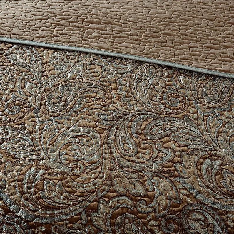 Zandria Blue 5 Pc King Bedspread Set