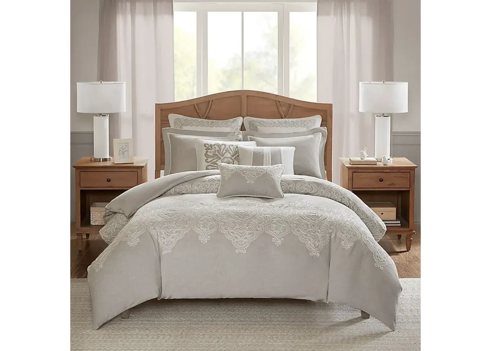 Diandra Natural 9 Pc King Comforter Set