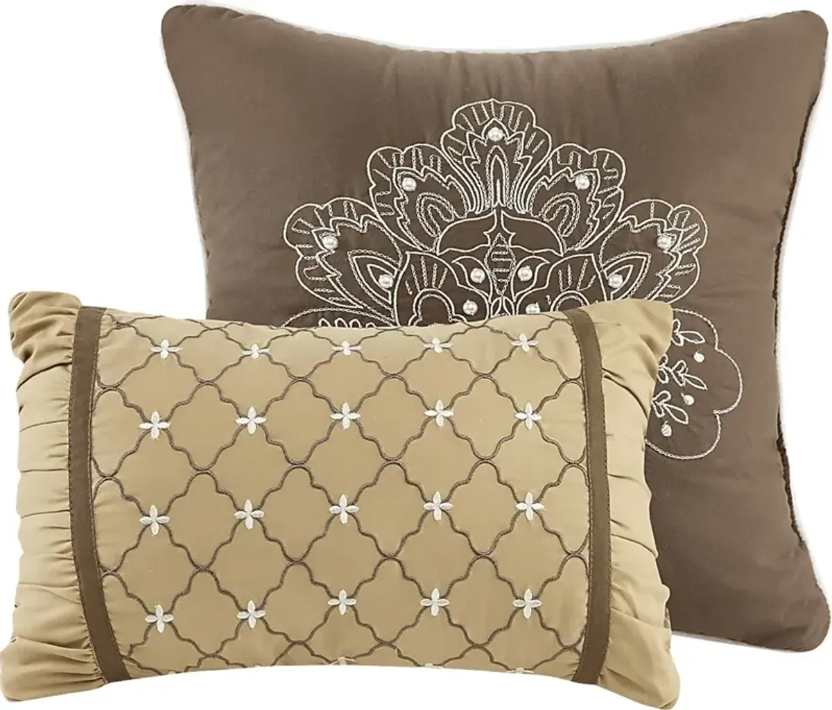 Alondria Brown 5 Pc Queen Bedspread Set