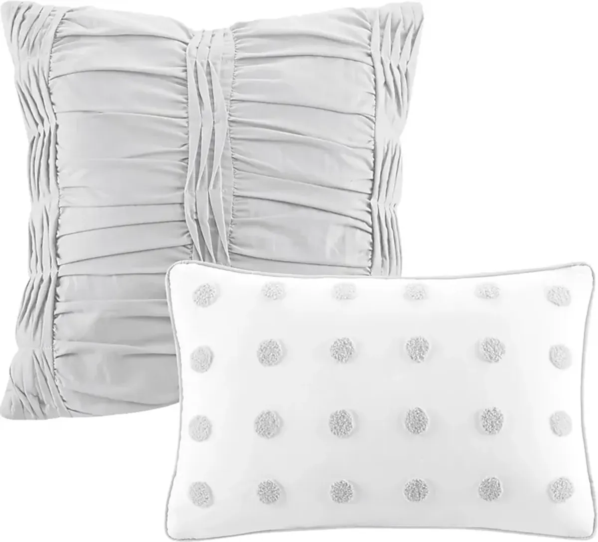 Alreem Gray 7 Pc Queen Duvet Cover Set