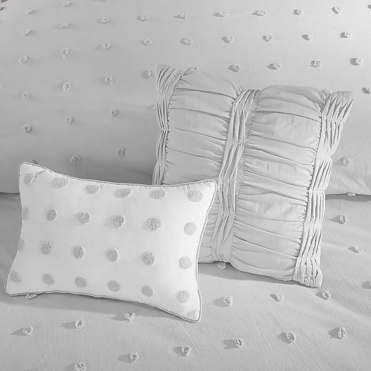 Alreem Gray 7 Pc Queen Duvet Cover Set