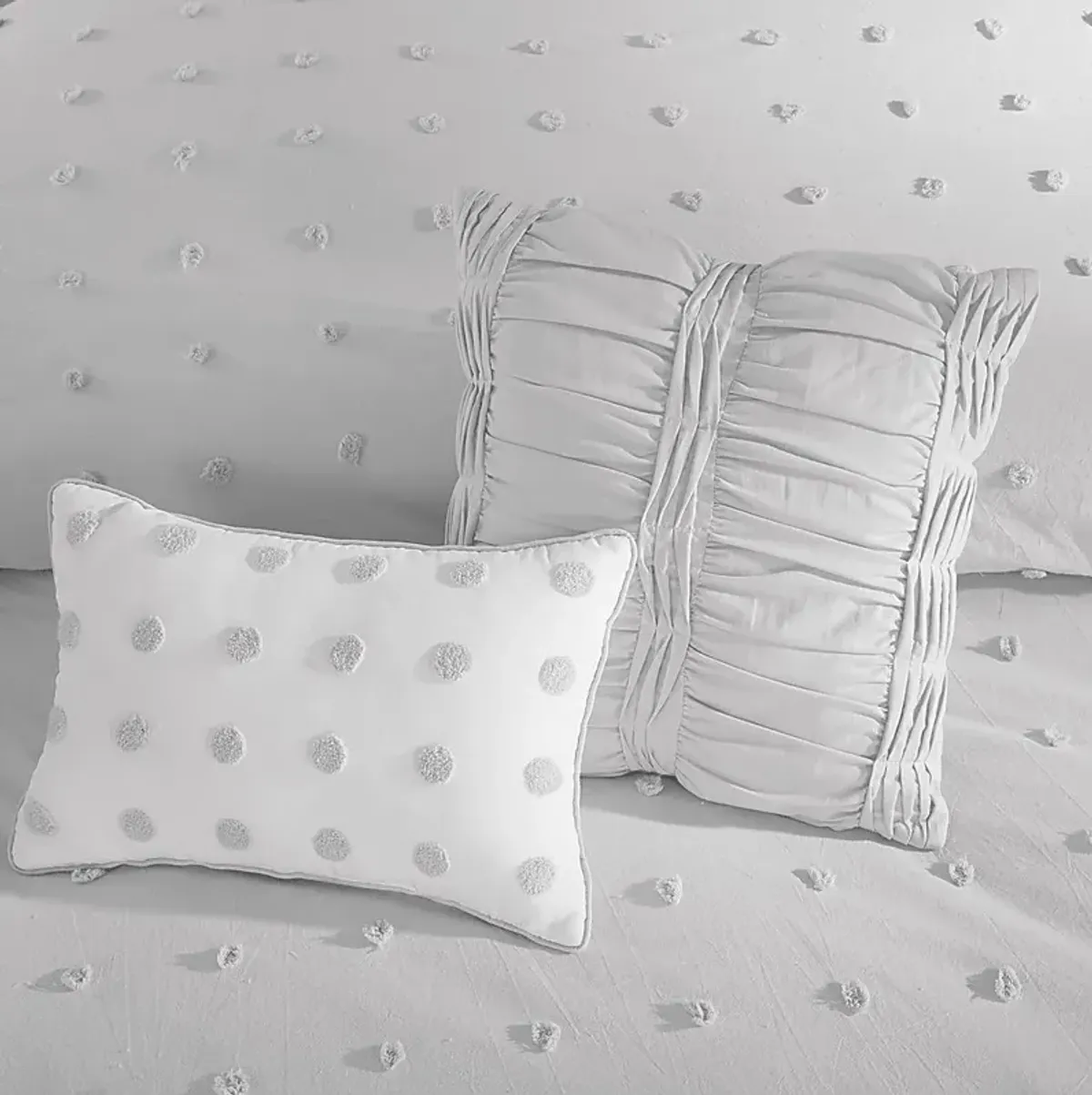 Alreem Gray 7 Pc Queen Duvet Cover Set