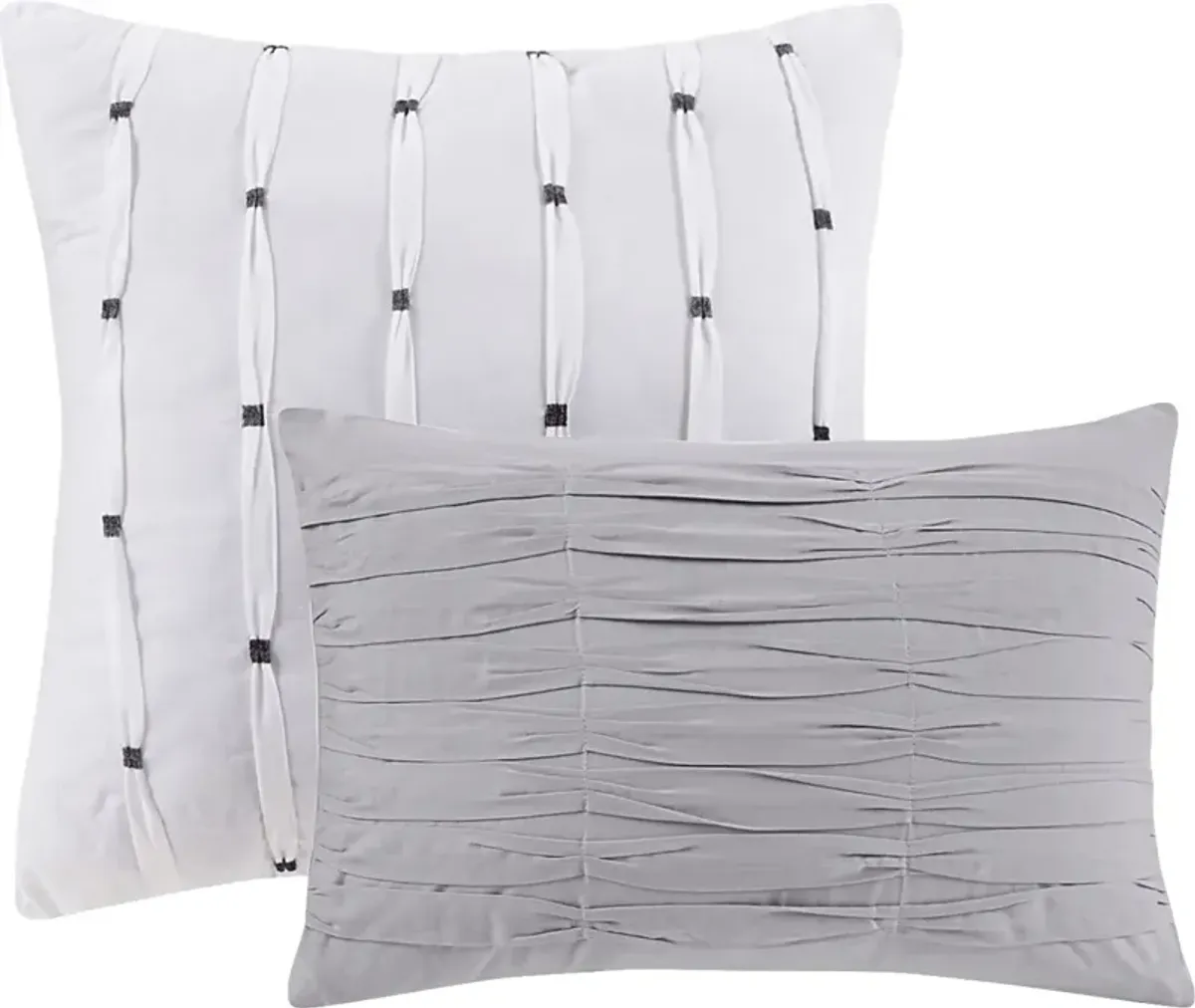 Neha Gray 5 Pc Queen Comforter Set