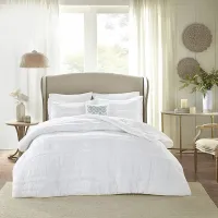 Allinda White 5 Pc California King Comforter Set