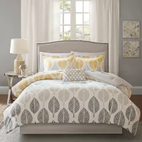 Sansa Yellow 9 Pc King Comforter Set