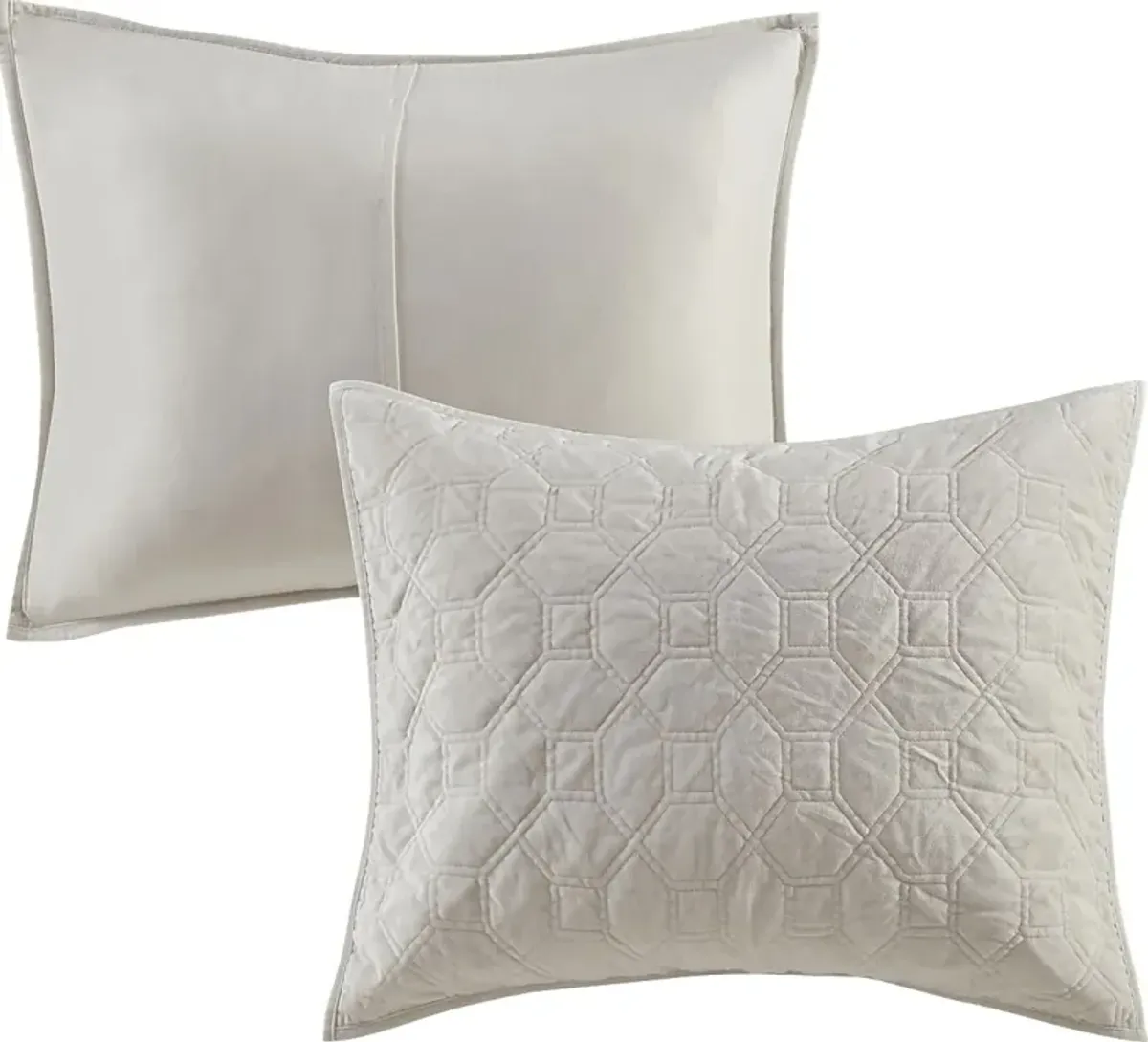 Larah Ivory 3 Pc Queen Coverlet Set