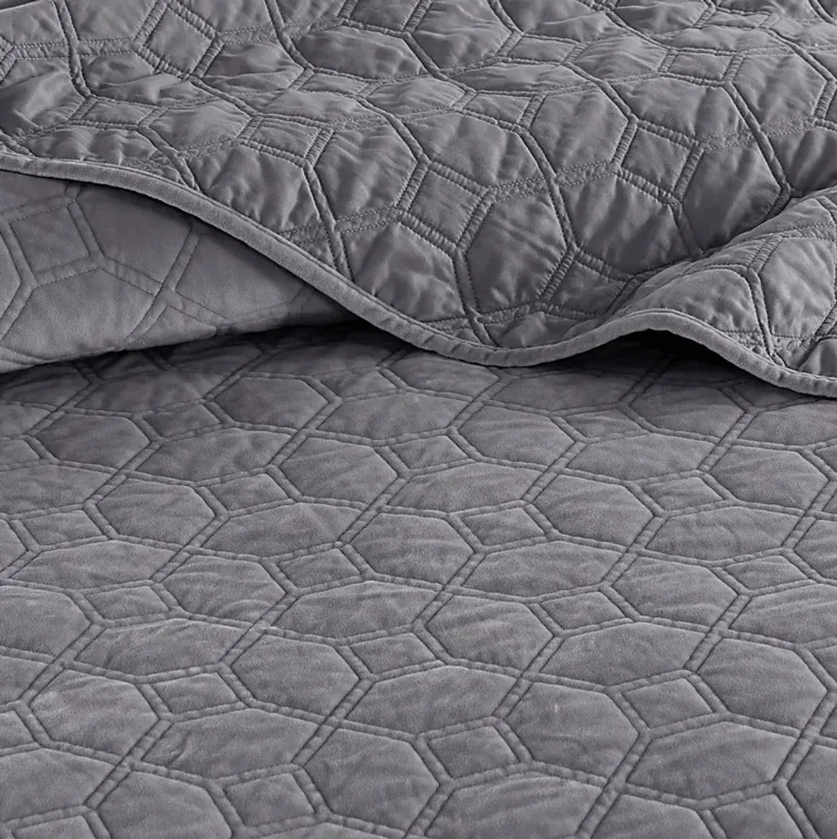 Larah Gray 3 Pc Queen Coverlet Set