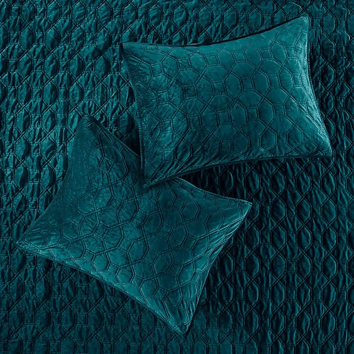 Larah Teal 3 Pc King Coverlet Set