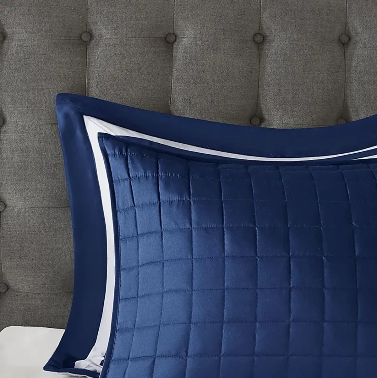 Noemy Navy 8 Pc Queen Coverlet Set