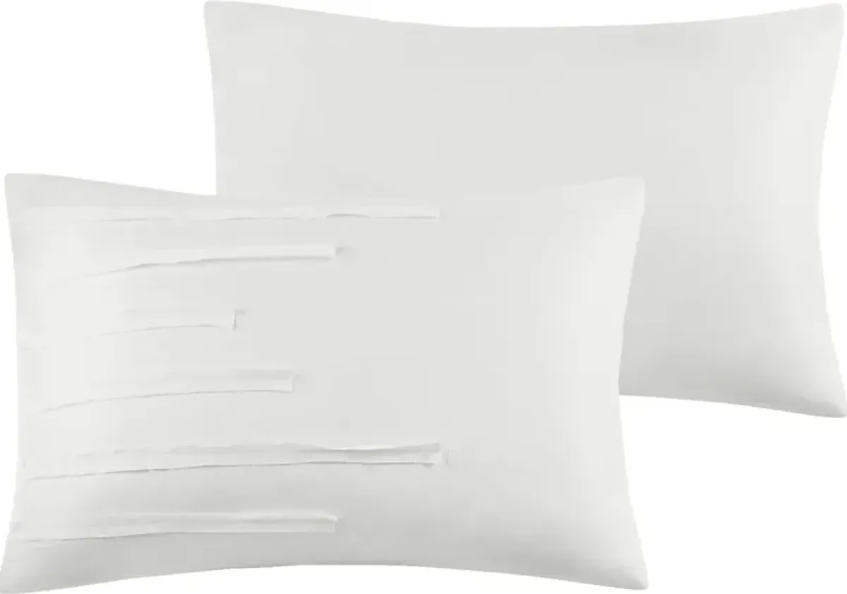 Maricka White 8 Pc King Comforter Set