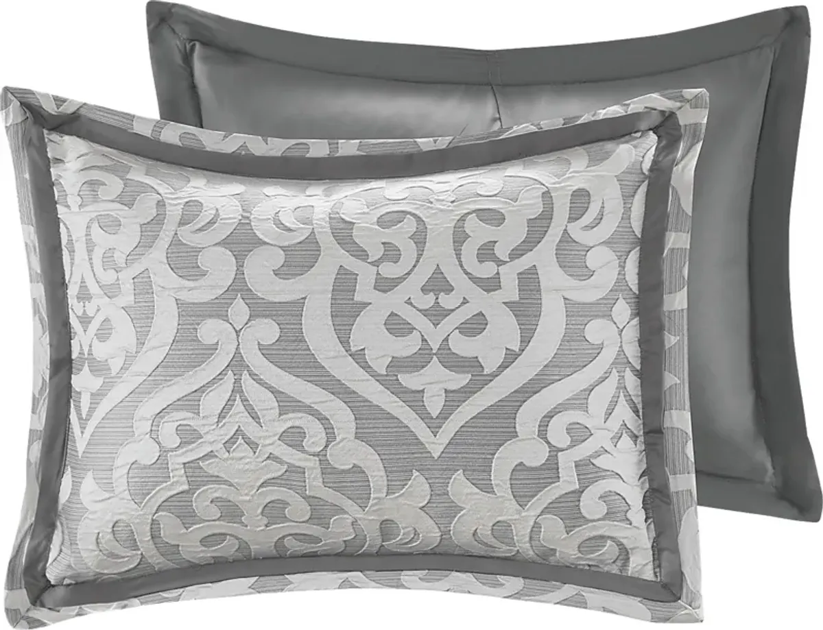 Magali Silver 8 Pc King Comforter Set