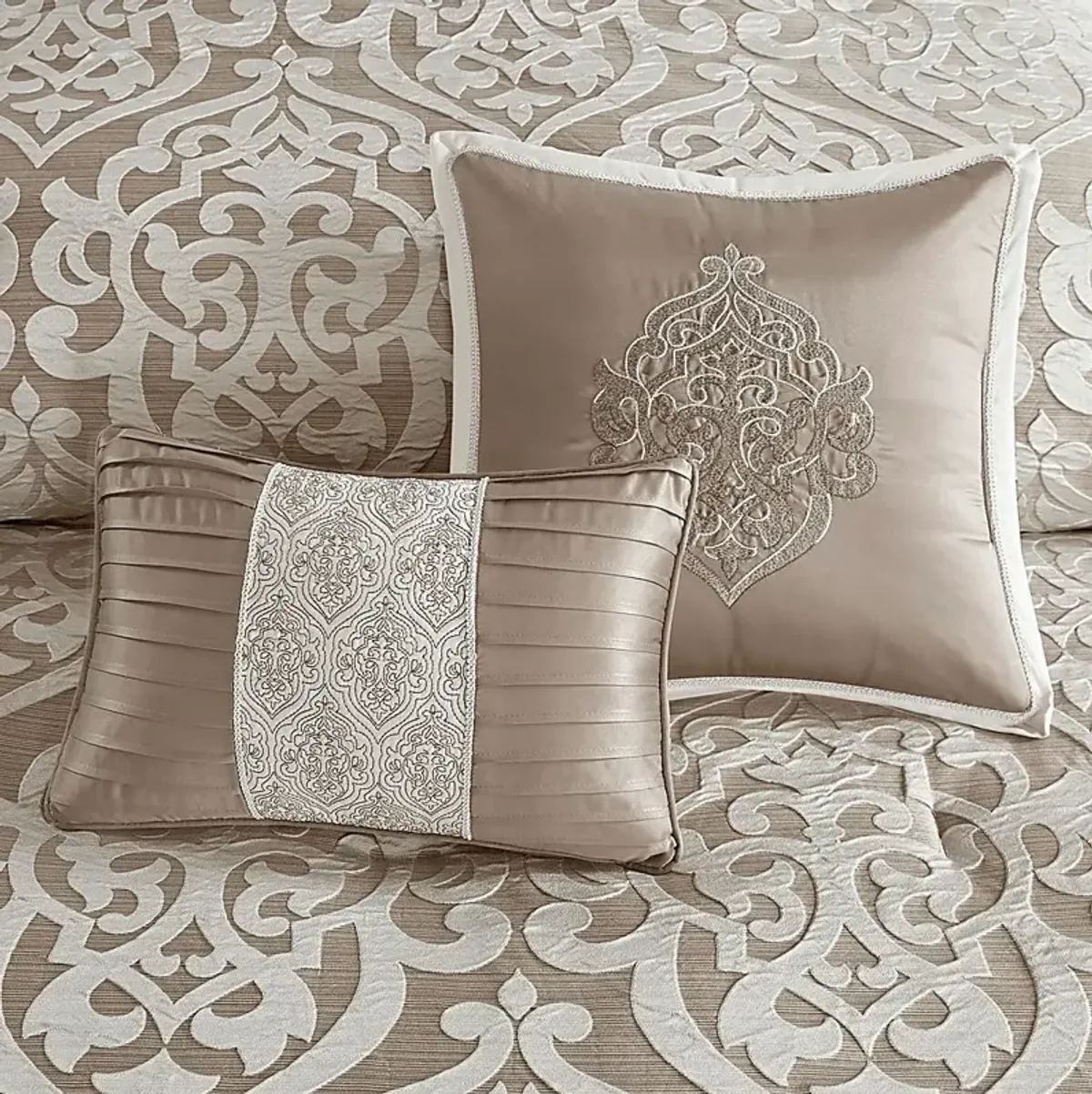 Zaida Tan 8 Pc Queen Comforter Set