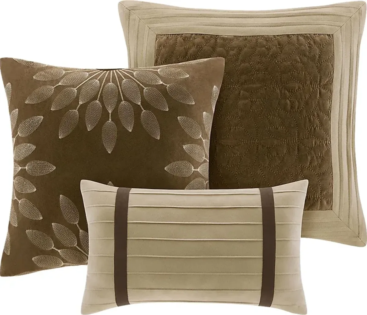 Metina Natural 7 Pc Queen Comforter Set