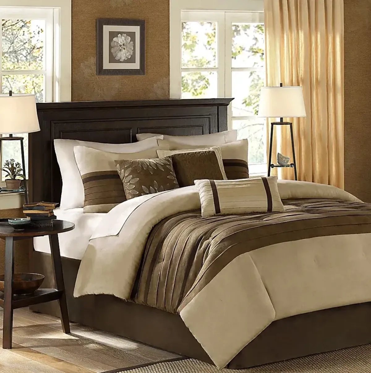 Metina Natural 7 Pc Queen Comforter Set