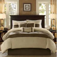 Metina Natural 7 Pc California King Comforter Set