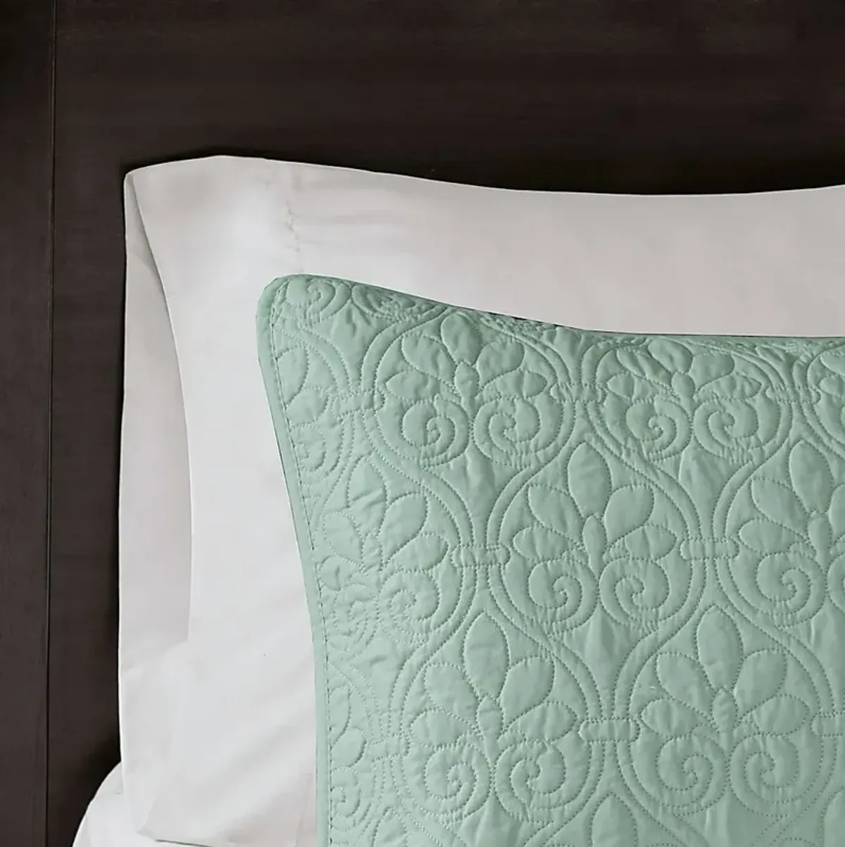 Riaz Seafoam 3 Pc Queen Coverlet Set