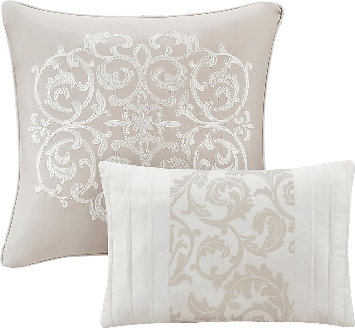 Nalianna Beige 8 Pc Queen Comforter Set