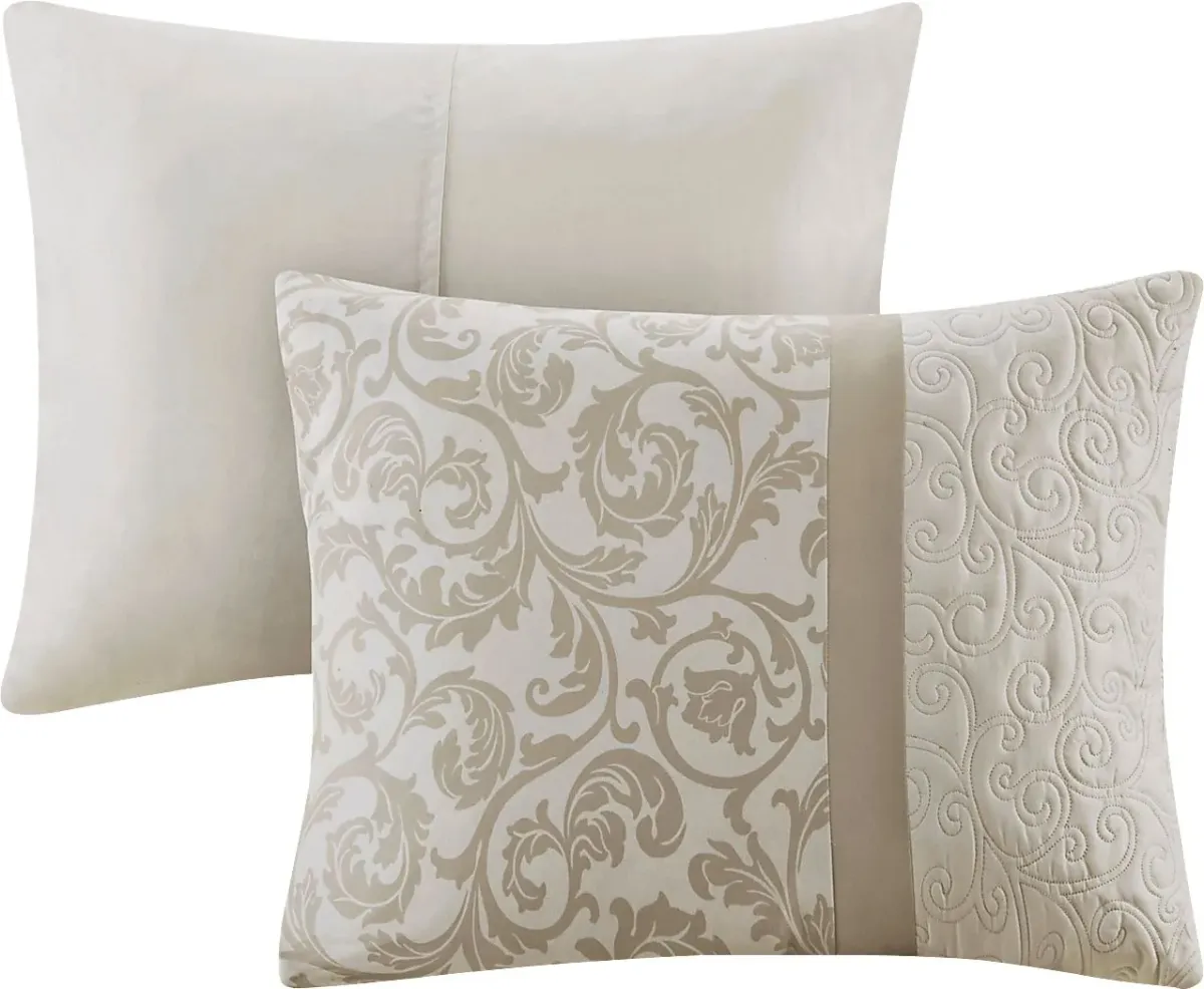 Nalianna Beige 8 Pc California King Comforter Set