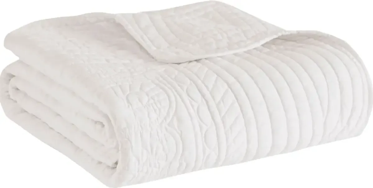 Halima White Throw