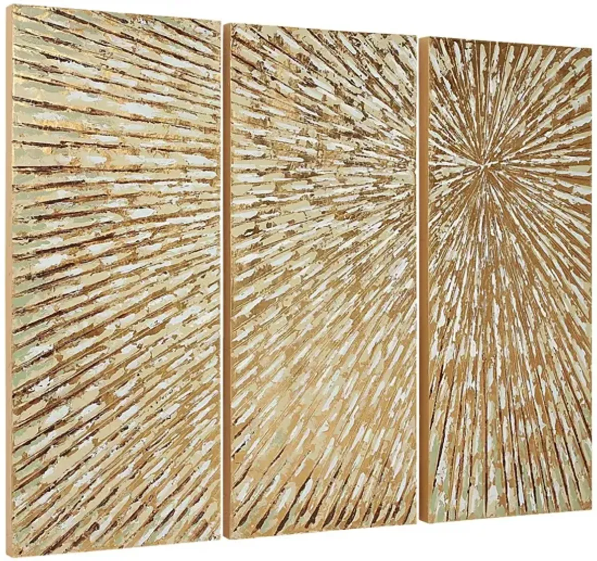 Revealing Light Gold Artwork, Set of 3