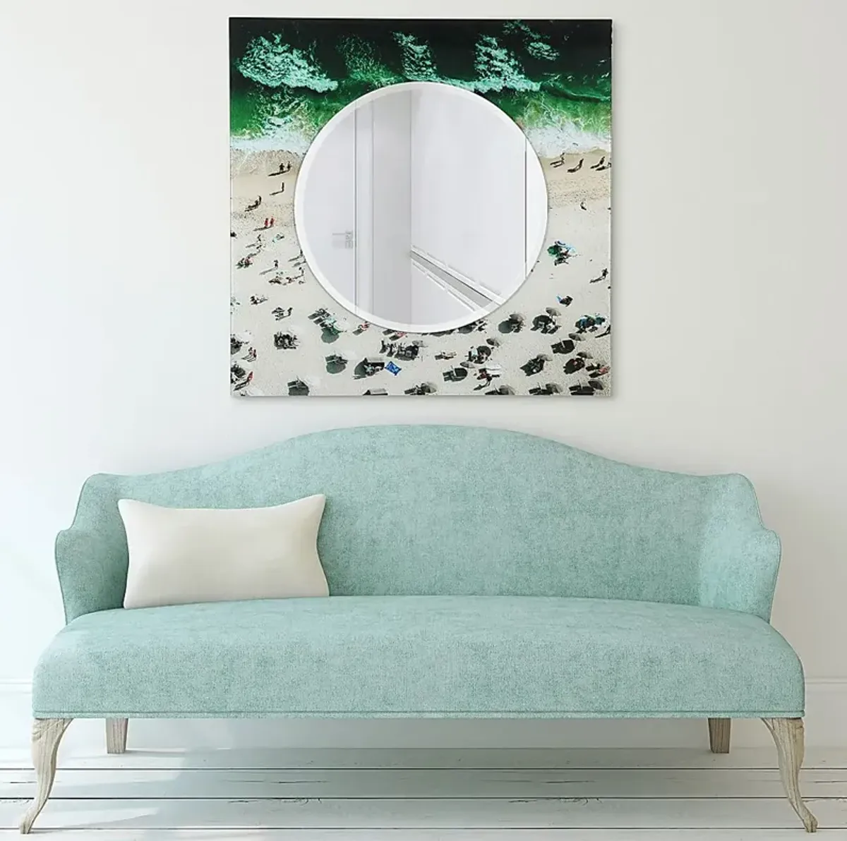 At The Shore Green Mirror