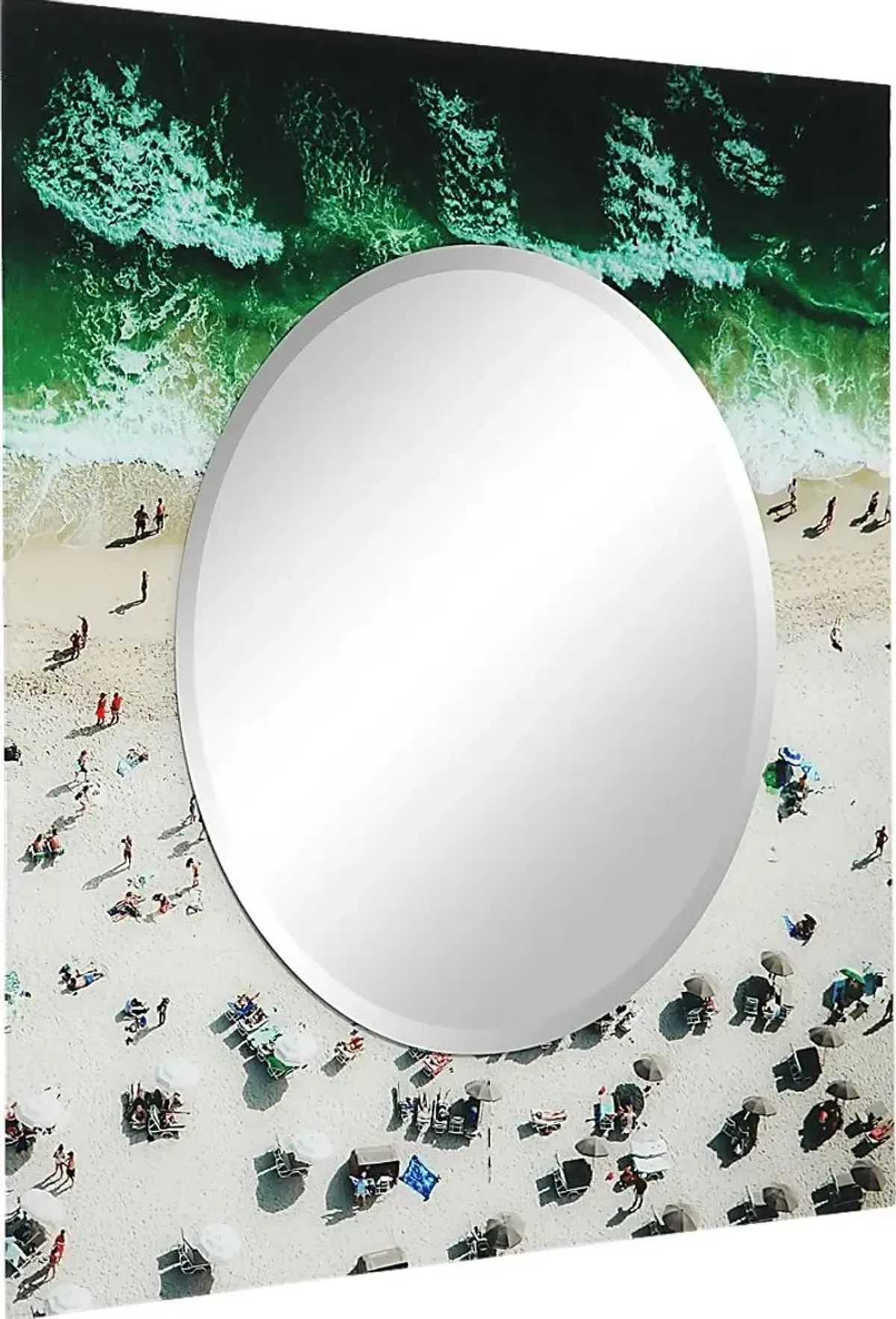 At The Shore Green Mirror