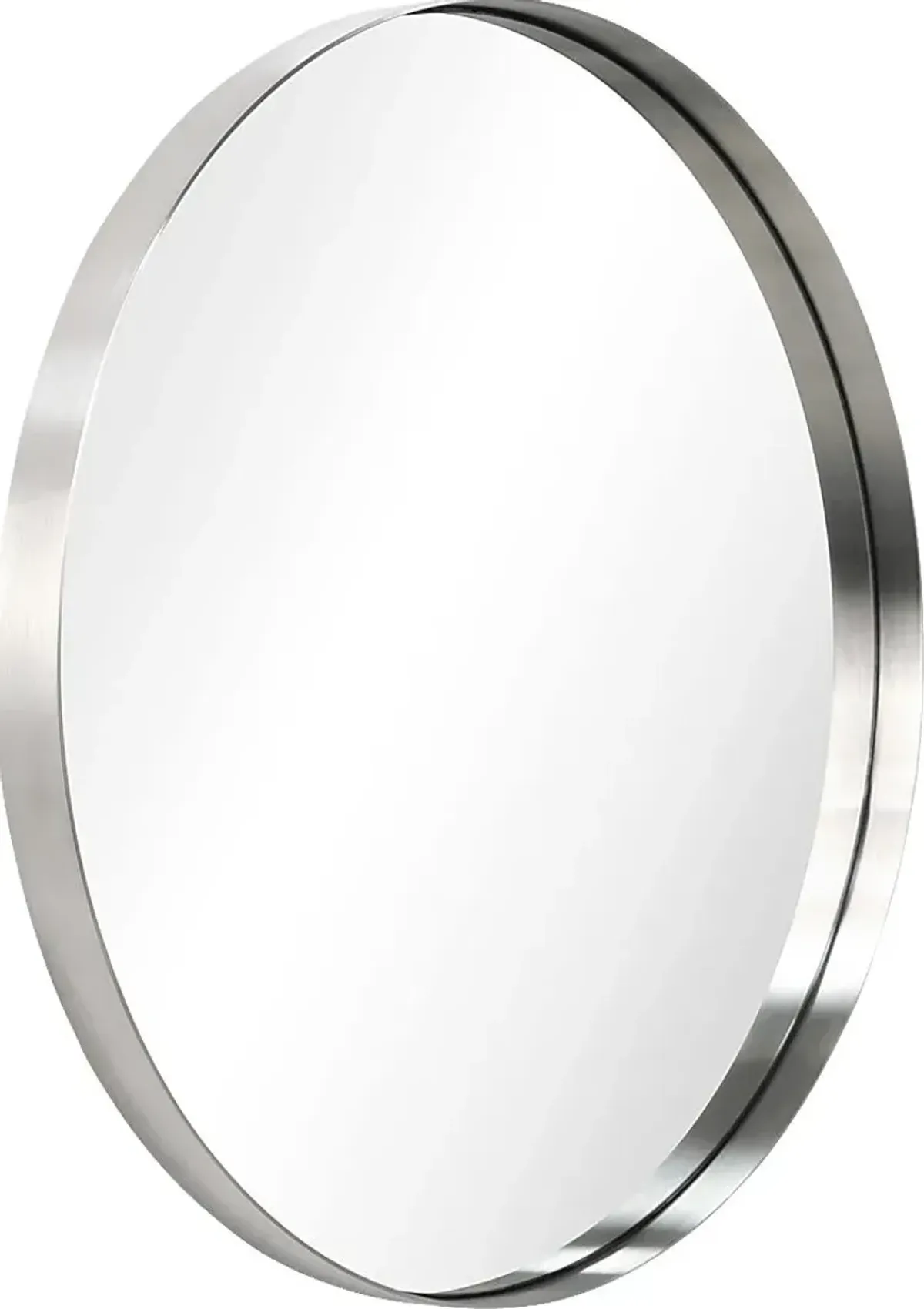 Zaylee Silver Round Mirror