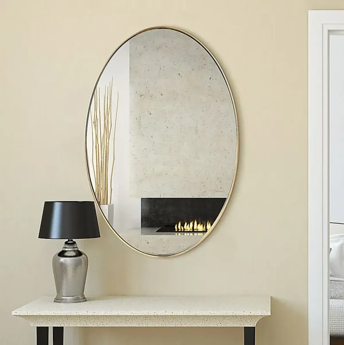 Zaylee Gold Oval Mirror