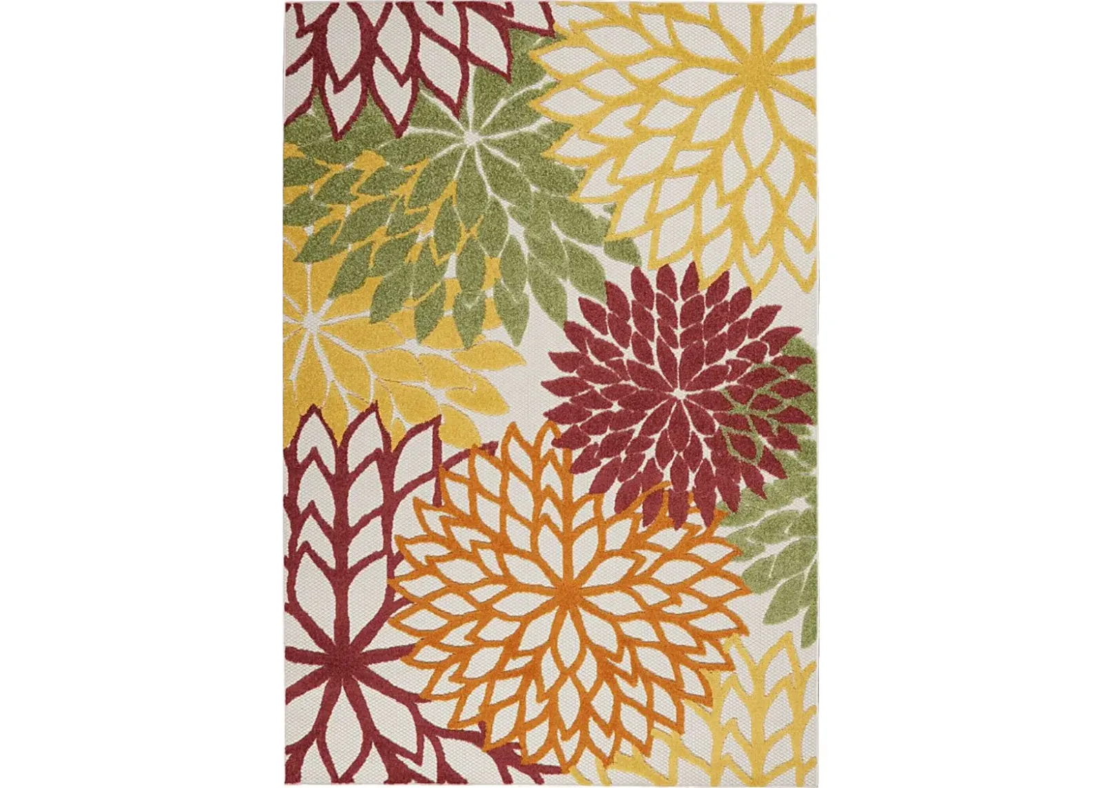 Winthrone Red/Multi 5'3 x 7'5 Indoor/Outdoor Rug