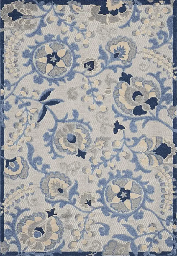 Jordonia Blue/Gray 5'3 x 7'5 Indoor/Outdoor Rug