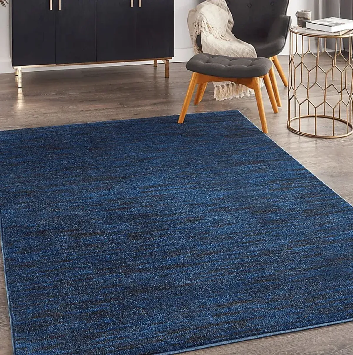 Easthagen Midnight Blue 5' x 7' Indoor/Outdoor Rug