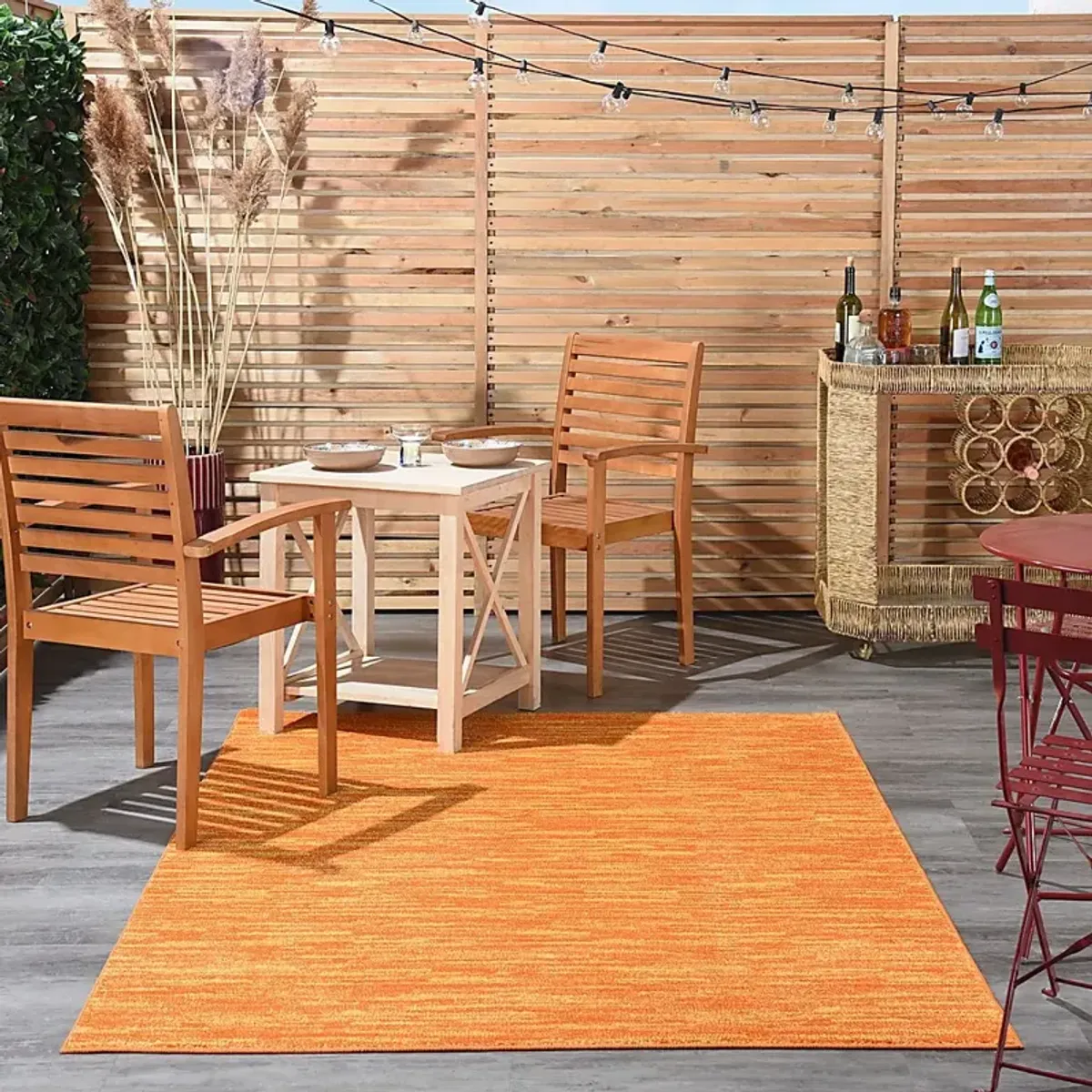 Easthagen Orange 5' x 7' Indoor/Outdoor Rug