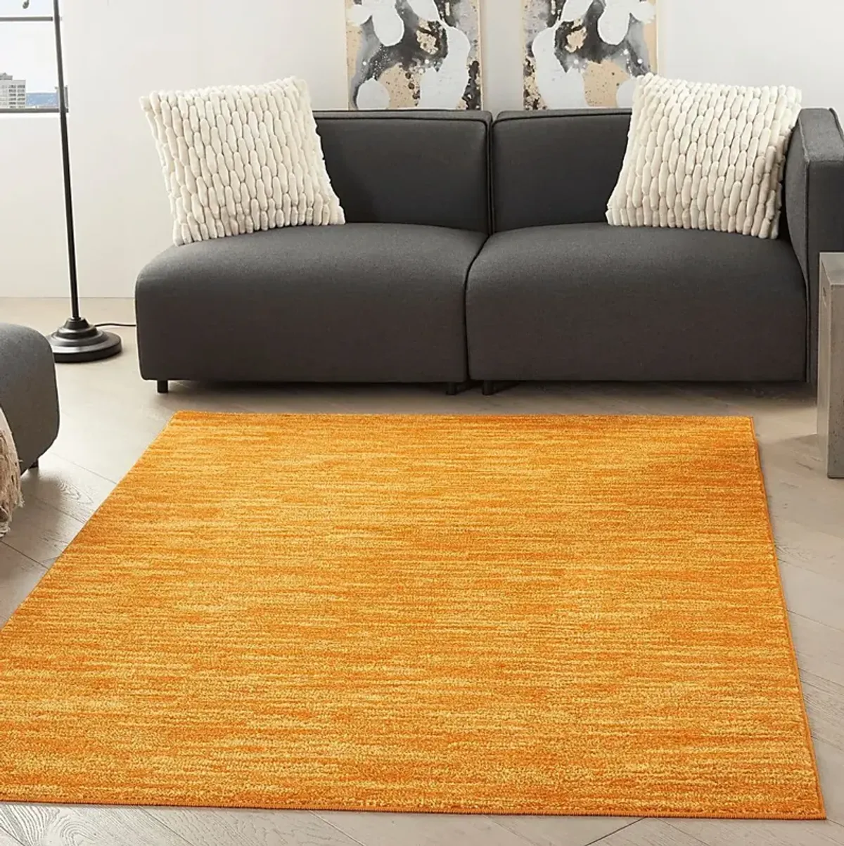 Easthagen Orange 5' x 7' Indoor/Outdoor Rug