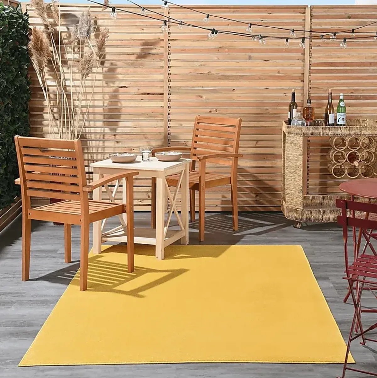 Easthagen Yellow 5' x 7' Indoor/Outdoor Rug