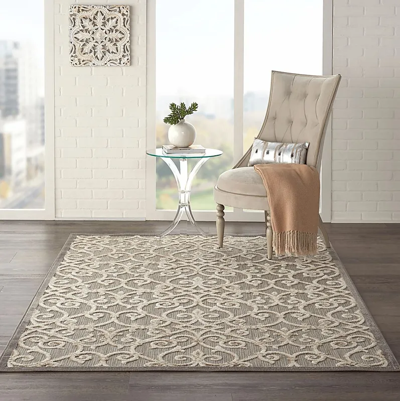 Drayce Natural 5'3 x 7'5 Indoor/Outdoor Rug