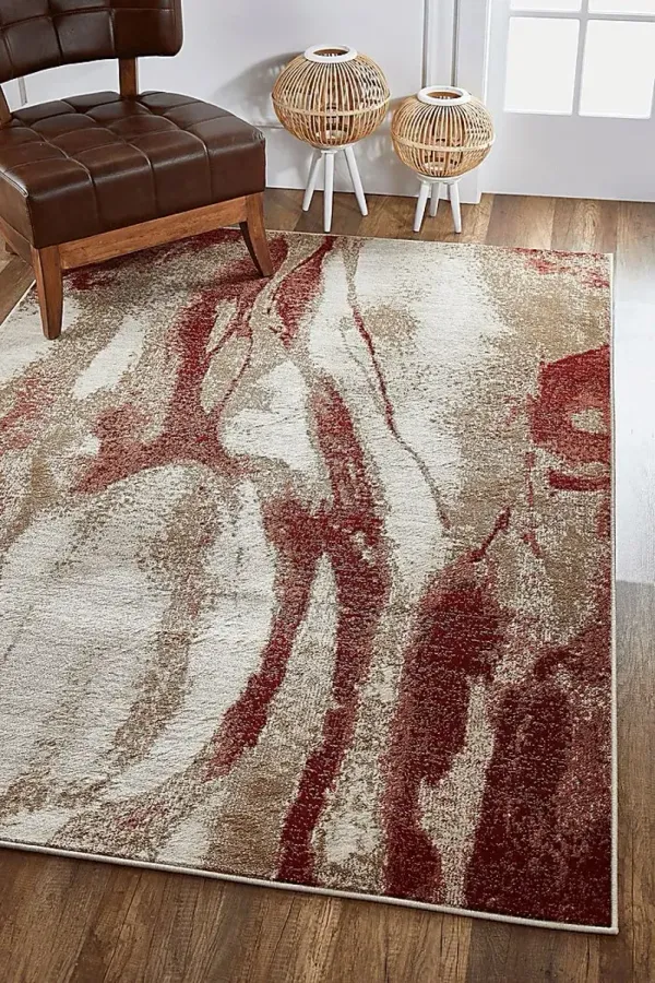 Maidrose Ivory/Brown 5'3 x 7'7 Rug