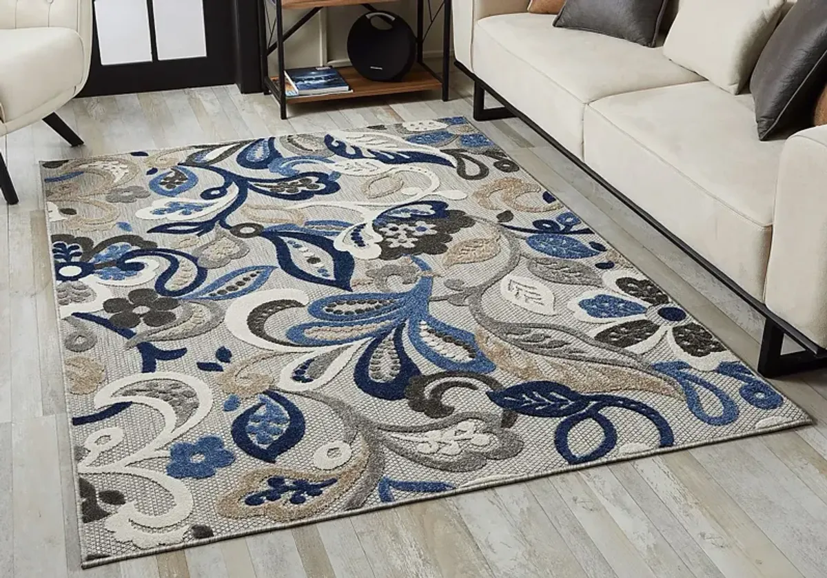 Galdosa Gray 5'3 x 7' Indoor/Outdoor Rug