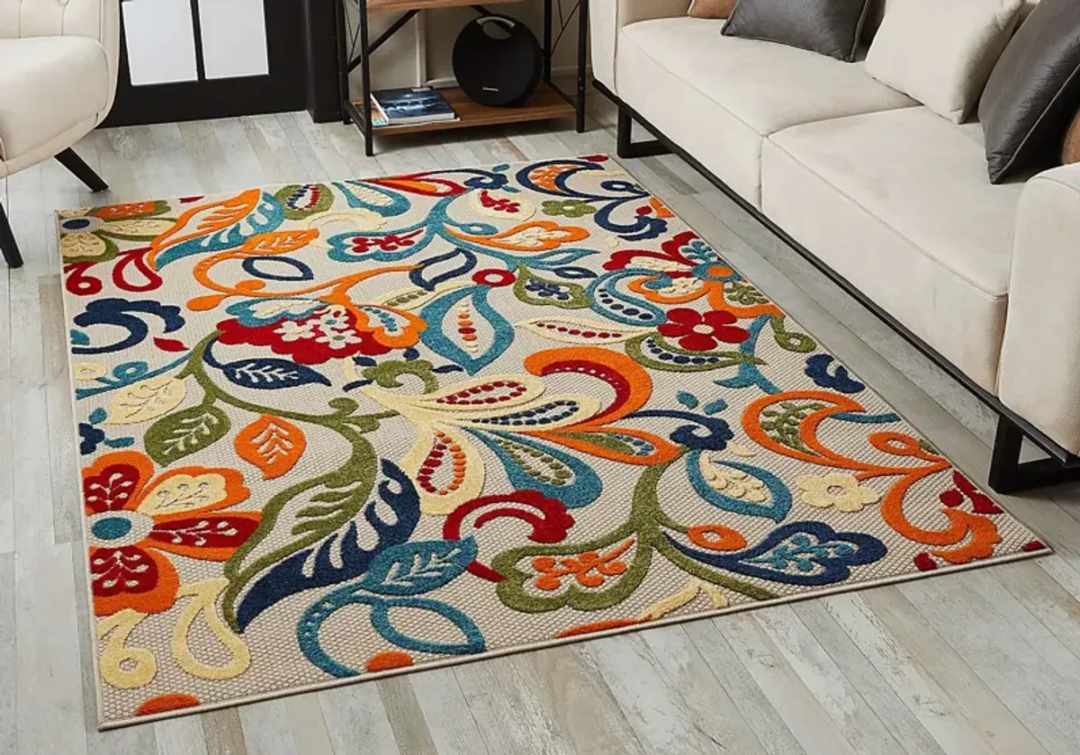 Galdosa Multi 5'3 x 7' Indoor/Outdoor Rug