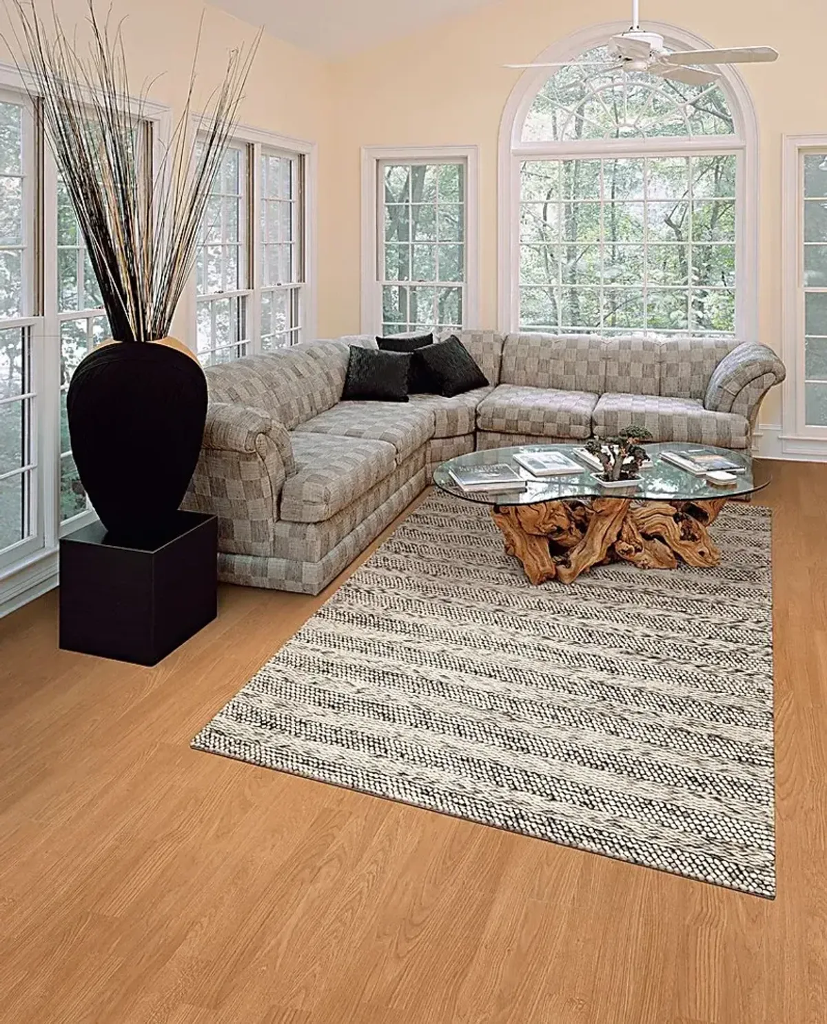 Stamsack Gray 5' x 7' Rug