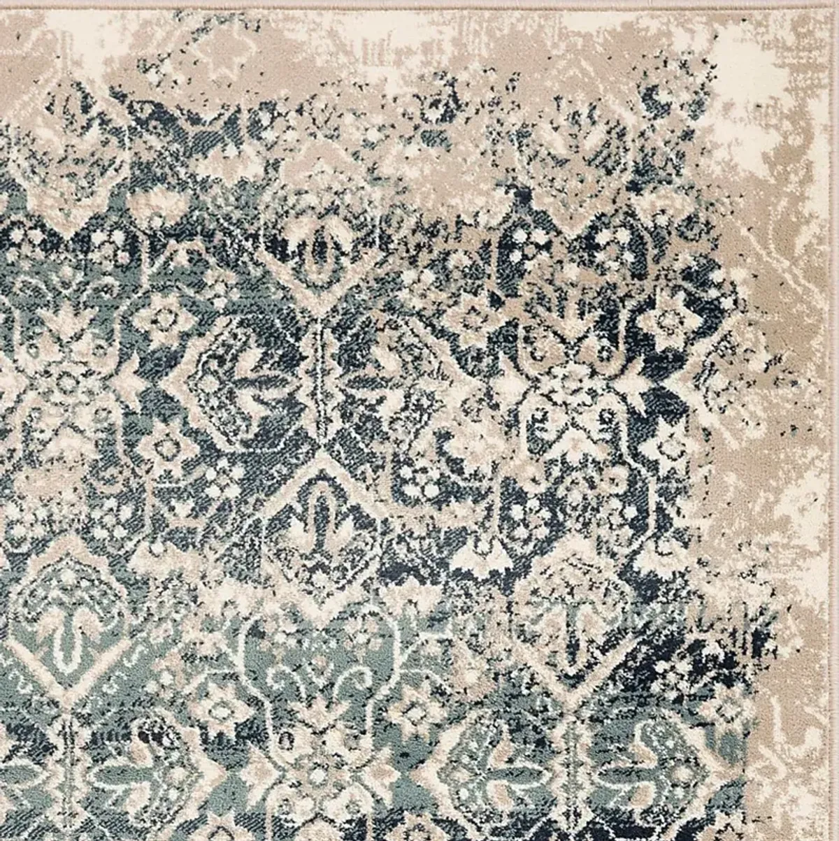 Dunnora Ivory/Blue 5'3 x 7'8 Rug