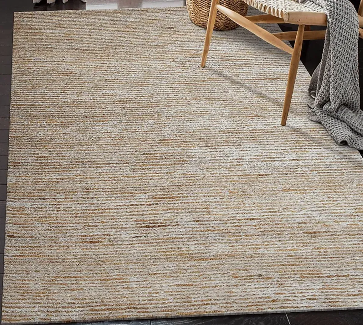 Kinipon Ivory/Natural 5' x 7' Rug