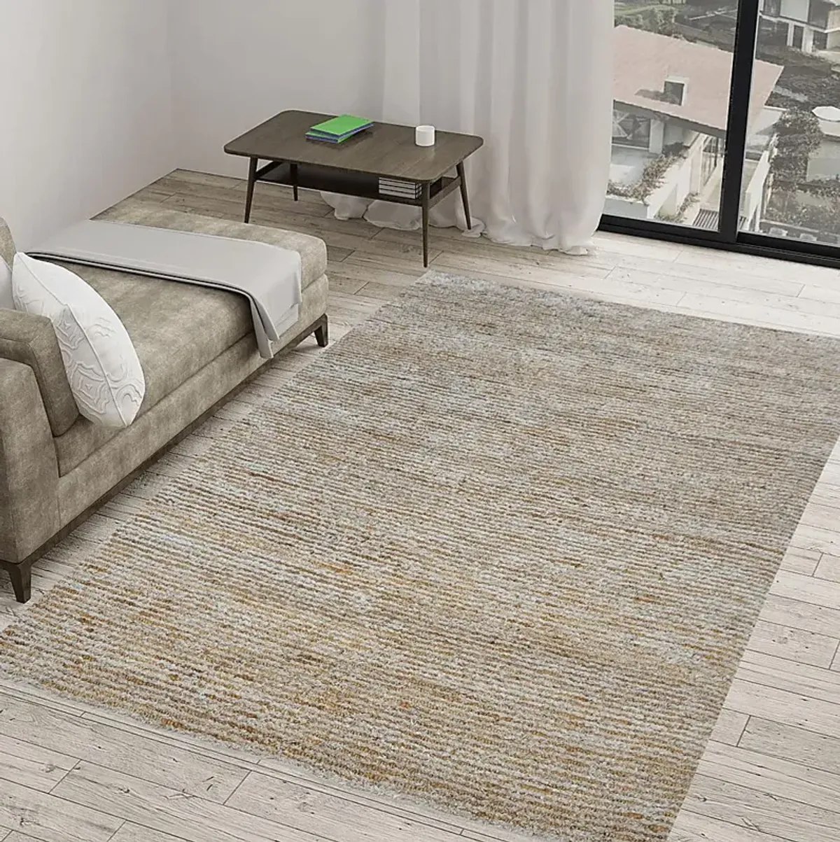 Kinipon Ivory/Natural 6' x 9' Rug