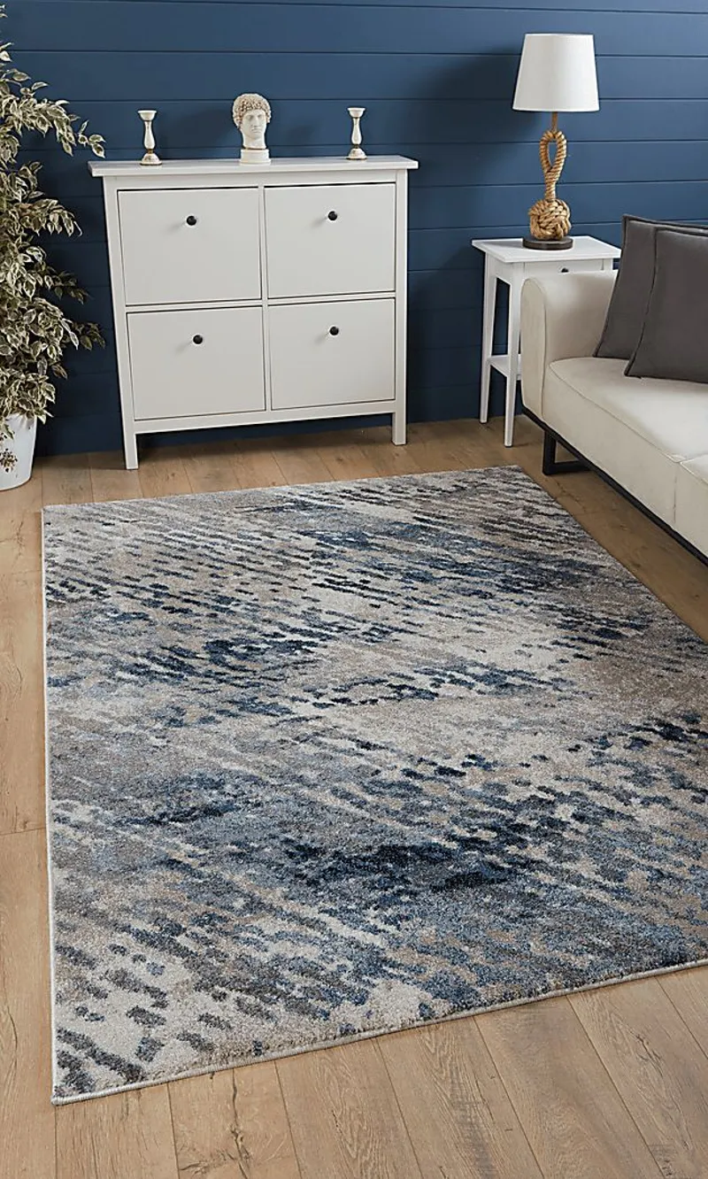 Melstino Blue/Ivory 5'3 x 7'7 Rug