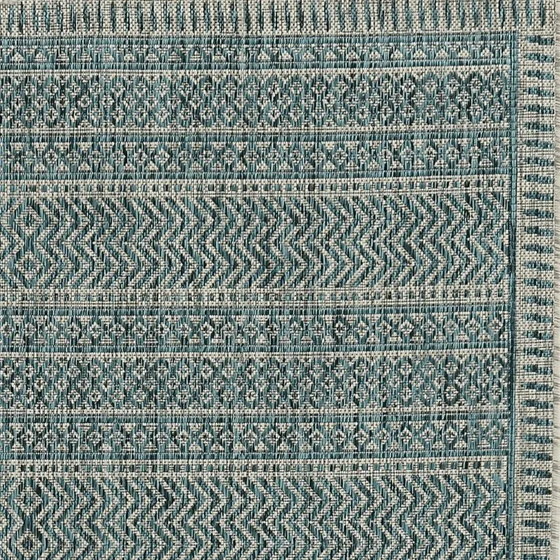 Gallanlis Teal 5'3 x 7'7 Indoor/Outdoor Rug