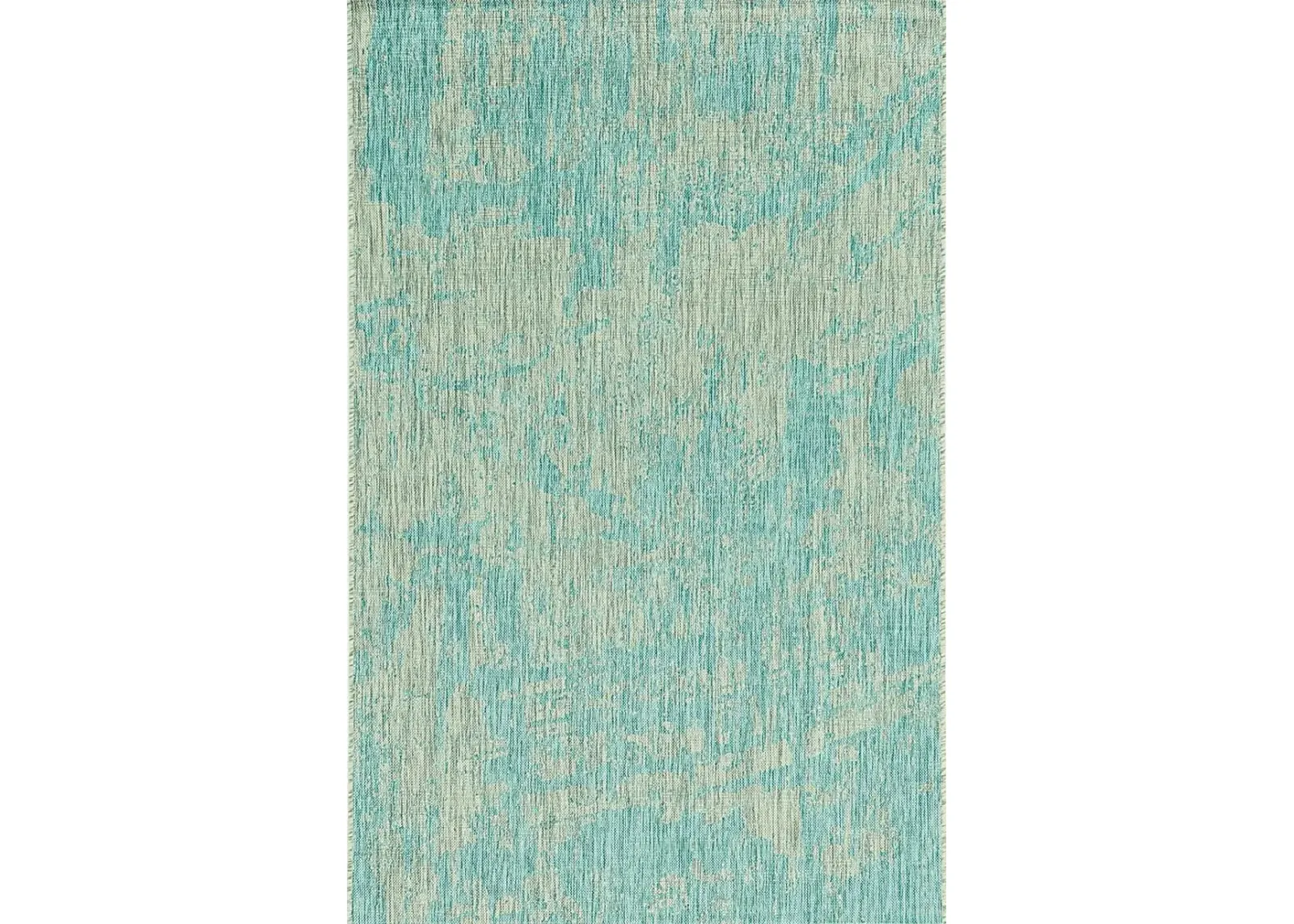 Naiming Teal 5'3 x 7'7 Indoor/Outdoor Rug